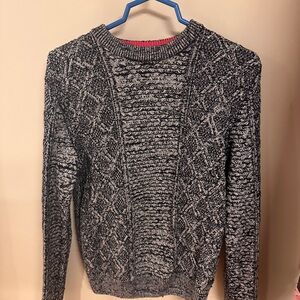 Hugo Boss Men’s Black and Gray Sweater - Small